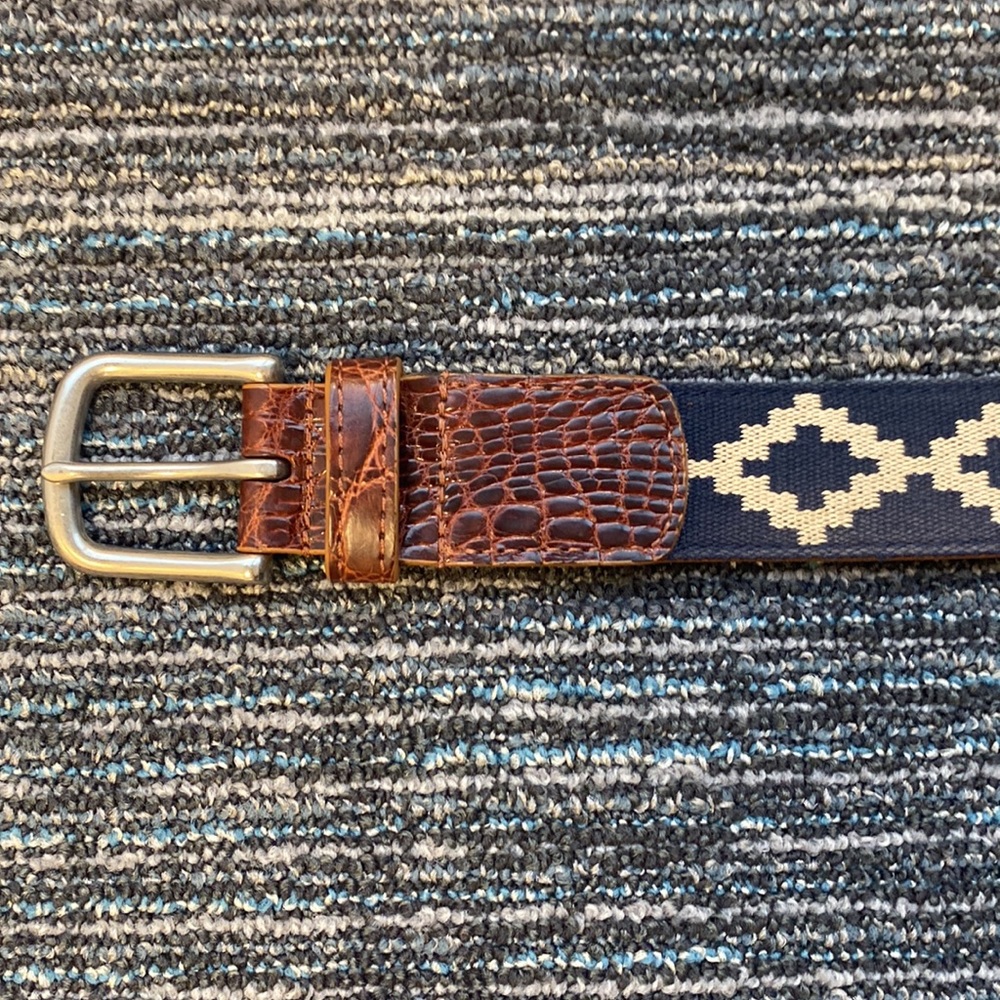 La Matera alligator woven belt